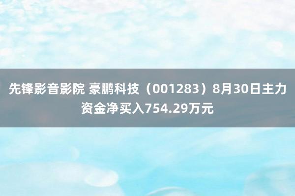 先锋影音影院 豪鹏科技（001283）8月30日主力资金净买入754.29万元